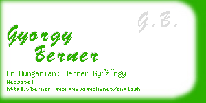 gyorgy berner business card